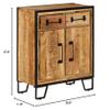 CHARMMA Sideboard 25.6"x11.8"x27.6" Solid Mango Wood view 3
