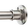 BRIOFOX Industrial Shower Curtain Rod - 2-in-1 Design Tension Curtain Rod - Never Rust Non-Slip 43 to 72 Inch 304 Stainless Steel, Brushed Nickel Window Curtain Rod view 1