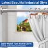BRIOFOX Industrial Shower Curtain Rod - 2-in-1 Design Tension Curtain Rod - Never Rust Non-Slip 43 to 72 Inch 304 Stainless Steel, Brushed Nickel Window Curtain Rod view 2