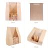 AeKahtay 50 Pack Bakery Bags with Window, 13.8 x 9.4 Inch Large Paper Bread Bags for Homemade Bread, Tin Tie Tab Lock Brown Window Bag for Toast, Cookie, Loaf, Candy, Nuts view 4