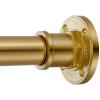BRIOFOX Industrial Shower Curtain Rod - 2-in-1 Design Tension Curtain Rod - Never Rust Non-Slip 43 to 72 Inch Metal Steel, Gold Window Curtain Rod view 1
