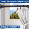 BRIOFOX Industrial Shower Curtain Rod - 2-in-1 Design Tension Curtain Rod - Never Rust Non-Slip 43 to 72 Inch Stainless Steel, Bronze Window Curtain Rod view 2