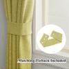 Fcosie Extra Long Curtains 10-24 ft Length, Solid Luxury Linen Drapes for High Ceilings, Room Darkening Curtain Panels with Grommet Top, Loft Drapes Window Treatments (Rattan, 50" W x 168" L) view 4
