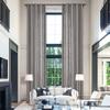 Fcosie Extra Long Curtains 10-24 ft Length, Solid Luxury Linen Drapes for High Ceilings, Room Darkening Curtain Panels with Grommet Top, Loft Drapes Window Treatments (Parchment, 50" W x 168" L) view 1
