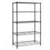CAPHAUS 3/4/5-Tier Adjustable Height Wire Shelving Unit, Wire Rack Shelving, Metal Steel Storage Shelves, Garage Shelving Storage Organizer, Utility Storage Shelf, 5-Tier Without Wheels, Black view 1