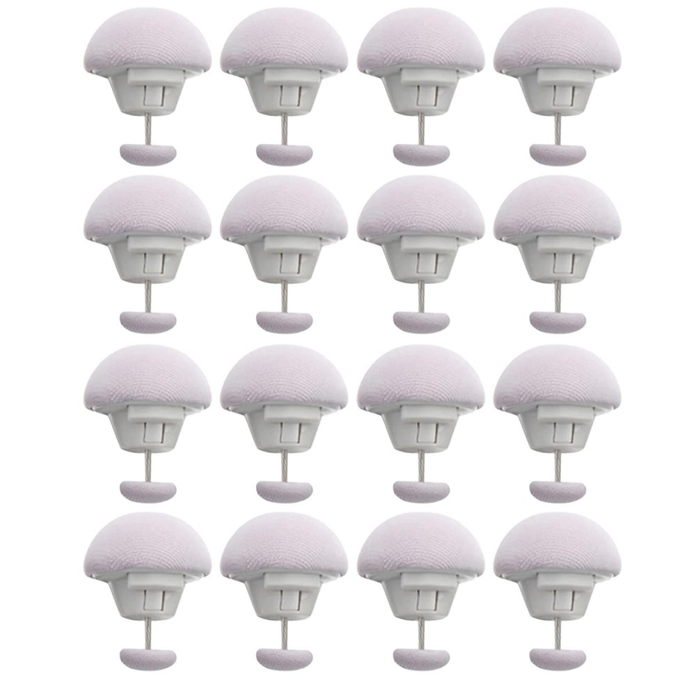 Tvoip 16 Pcs Duvet Clips Set, Duvet Pins, Duvet Button,Quilt Fixing Clips Duvet Cover Clips Mushroom Round Fixing Clips with Buttons Bedroom Duvet Fixing Holder Non-Slip (Gray)