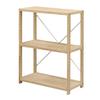 AIS HZPR-3D62 NA Pine Rack, 3 Tiers, 60 Natural view 1