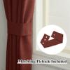 Fcosie Extra Long Curtains 10-24 ft Length, Solid Luxury Linen Drapes for High Ceilings, Room Darkening Curtain Panels with Grommet Top, Loft Drapes Window Treatments (Cinnabar, 50" W x 168" L) view 4