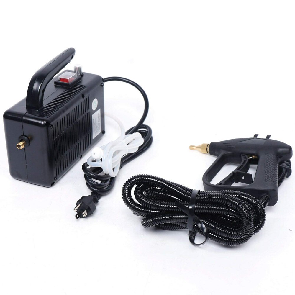 TFCFL High Pressure Steam Cleaner 110V 1600W Handheld Pressurized Steam Cleaner Portable Mobile Cleaning Machine for Home Car Furniture (Black)