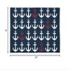 Absorbent Bath Rugs Fluffy Shag Plush Bathroom Doormat Indoor Shaggy Carpet Red White Anchor Nautical Theme Non Slip Super Soft Floor Mats Navy Dark Blue Back for Bedroom/Living Room Front Door view 2
