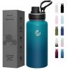 Sports Water Bottle 32oz, Insulated Water Bottle with Handle,Stainless Steel,Simple Modern,Suitable for Travel, School, Boy, Girl(Dark Night) view 1