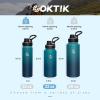 Sports Water Bottle 32oz, Insulated Water Bottle with Handle,Stainless Steel,Simple Modern,Suitable for Travel, School, Boy, Girl(Dark Night) view 2