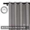 Fcosie Extra Long Linen Curtains for High Ceiling 9, 10, 12, 14, 15, 16, 17, 18, 20, 24 ft Long Room Darkening Grommet Drapes Custom Made Length for 2 Story (2 Panels), 100" W x 120" L, Parchment view 3