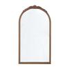 A&B Home Arched Vertical Mirror - Wall Mirror with Hand Carved Rose Antique Mirror Frame, 23" x 42" Arch Mirror for Bathroom Living Room Bedroom Enterway, Dark Brown view 1