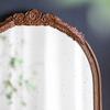 A&B Home Arched Vertical Mirror - Wall Mirror with Hand Carved Rose Antique Mirror Frame, 23" x 42" Arch Mirror for Bathroom Living Room Bedroom Enterway, Dark Brown view 2