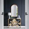 A&B Home Arched Vertical Mirror - Wall Mirror with Hand Carved Rose Antique Mirror Frame, 23" x 42" Arch Mirror for Bathroom Living Room Bedroom Enterway, Dark Brown view 4