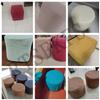 YHWW Stretch Ottoman Slipcover Square/Round Foot Stool Cover Jacquard Ottoman Cover Slipcover Footstool Cover Protector Non Slip Pouffe Sofa Cover with Elastic Bottom Washable Red/Grey/Brown/Beige view 2