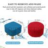 YHWW Stretch Ottoman Slipcover Square/Round Foot Stool Cover Jacquard Ottoman Cover Slipcover Footstool Cover Protector Non Slip Pouffe Sofa Cover with Elastic Bottom Washable Red/Grey/Brown/Beige view 3