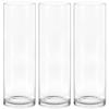 10 Inch Tall Cylinder Vase,Set of 3 Glass Vases for Centerpieces,Clear Flower Vase for Home Decor,Candle Holder,Wedding Favors(4" W X 10" H) view 1
