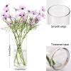 10 Inch Tall Cylinder Vase,Set of 3 Glass Vases for Centerpieces,Clear Flower Vase for Home Decor,Candle Holder,Wedding Favors(4" W X 10" H) view 2