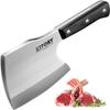 Kitory Meat Cleaver, Super Massive Heavy Duty Axe shape Kitchen Knife for Big Bones Beef Bones and Frozen Meat, bones breaker, Full Tang Butcher Knife, Black Wooden Handle view 1