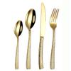 24 Piece Flatware Set, Modern Unique Stainless Steel Gold Silverware Cutlery Set for 6, Mirror Polished Eating Tableware Utensils for Home, Restaurant, Wedding, Party (Snake -patterned handle) view 1