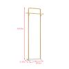 TIEOU Gold Clothing Racks with Shelf, Heavy Duty Gold Clothes Racks for Boutiques, Free-Standing Metal Garment Rack for Hanging Clothes, Modern Coat Rack Entryway view 3