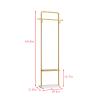TIEOU Gold Clothes Racks with Shelf, Heavy Duty Gold Clothing Racks for Boutiques, Free-Standing Metal Garment Rack for Hanging Clothes, Modern Coat Rack Entryway view 4