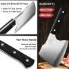 BLADESMITH Bone Cleaver Knife, Full Tang, Heavy Duty use, for Big Bones and frozen meat, Axe Blade Shape, 2lbs -7mm Thickness high Carbon Steel, Black wood Handle,2025 Gifts view 2