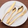 Gold Silverware Set for 6, TWEE 24-Piece Stainless Steel Flatware Cutlery Set for Home Restaurant Wedding Party, Modern Ergonomic Design, Knife/Fork/Spoon Dinnerware sets Dishwasher Safe view 1