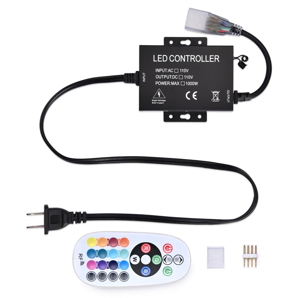 Yescom BiLume RGBW 110-120V AC LED Neon Rope Light Remote Controller