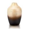 6-inch Mango Wood Flower Vase  Handmade Bottle Shaped Decorative Wooden Tabletop Vase for Rustic Home Dcor | Brown to Black Gradient Indoor Centerpiece | Artisan Mango Tree Vase for Dried Flowers view 1