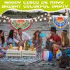 4 Pcs Mexican Party Banner Decorations Semicircle Fiesta Bunting Flag Pleated Cinco De Mayo Fan Porch Flag for Mexican Festivals, Carnivals, Wedding, Birthday, Luau Taco Party Favors(Classic) view 2