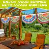 4 Pcs Mexican Party Banner Decorations Semicircle Fiesta Bunting Flag Pleated Cinco De Mayo Fan Porch Flag for Mexican Festivals, Carnivals, Wedding, Birthday, Luau Taco Party Favors(Classic) view 4