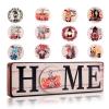 2022 New Wooden Suction Stone Ornaments 12 Replaceable Wooden Signs a Variety of Styles Decorative Holiday Home Decor Gifts view 1