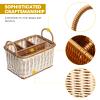 Hemoton Storage Basket Hand Woven Pp 4 Compartments 9.52X7.28X6.88 in view 4