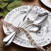 48 Piece Silverware Set With Diamond handle design, Flatware Set for 12, 304 Stainless Steel Tableware Cutlery Set, Utensil Sets for Kitchen,Dishwasher Safe (48pcs) view 2