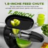 AMZCHEF Cold Press Masticating Juicer Machine - 90% Yield Reverse System, Quiet Motor for Home & Breakfast, 3-Step Clean with Brush, Includes 50+ Juice Recipes, Light Grey view 3