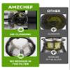 AMZCHEF Cold Press Masticating Juicer Machine - 90% Yield Reverse System, Quiet Motor for Home & Breakfast, 3-Step Clean with Brush, Includes 50+ Juice Recipes, Light Grey view 4