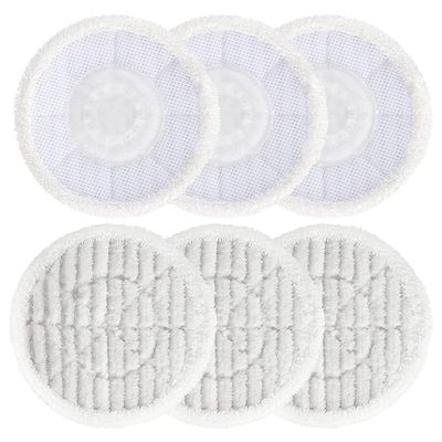 MengTiger Mop Replacement Pads for Shark S7000 S7001 S7000AMZ S7001TGT Steam Mop Accessories, Reusable Steam & Scrub All-in-One Scrubbing Mop (6 Pack)