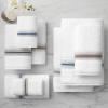 Aston & Arden Aegean Ombre Stripe Bath Towels, Pack of 2, 100% Turkish Cotton 600 GSM Oversized Bathroom Towels for Spa or Hotel, 30 x 60 in, Sand view 3