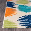 Rugshop Seville Floral Leaves Non-Shedding Patio Deck Backyard Indoor/Outdoor Runner Rug 2' x 7' Multi view 4
