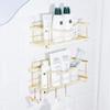 KINCMAX Shower Caddy Organizer - Self Adhesive Wall Shower Shelf - Stainless Steel Bath Shampoo Holder and Storage Rack view 1