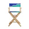Casual Home 24" Director's Chair Natural Frame-Wavy Wave view 1