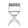Casual Home 24" Director's Chair White Frame-Strawberry Park view 1
