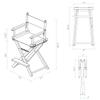 Casual Home 24" Director's Chair White Frame-Strawberry Park view 3