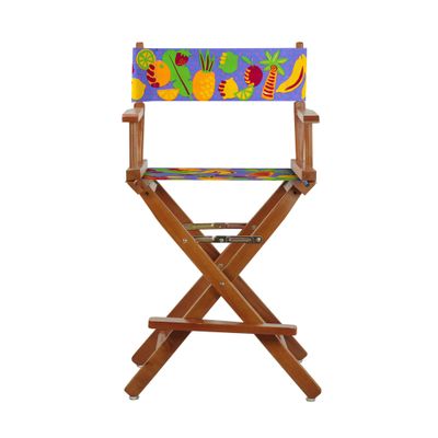 Casual Home 24" Director's Chair Honey Oak Frame-Calypso Fruit