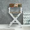 Casual Home 24" Director's Chair White Frame-Congo BongoNatural view 2