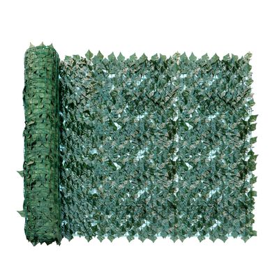 Windscreen4less 4'x8' Artificial Ivy Leaf Privacy Fence Screen Faux Leaves Fence Cover Wall Decoration for Outdoor Garden Patio Porch Deck Balcony Yard (1 Pack, Dark Green)