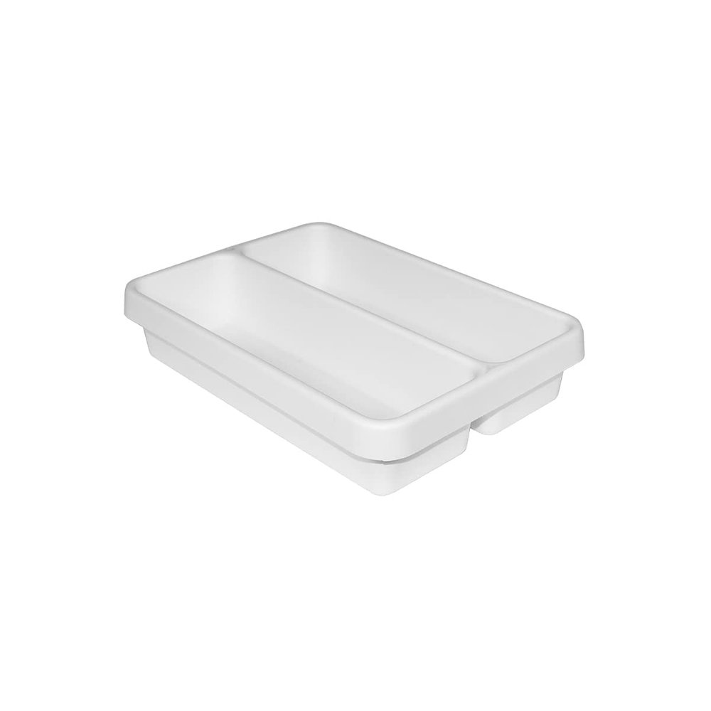 50159 - TrippNT 2 Pocket Drawer Organizer - Drawer Organizer Tray Pocket White Styrene with 2 Compartments 9 3/4 X 2 3/4 X 13 3/4 inches WHD